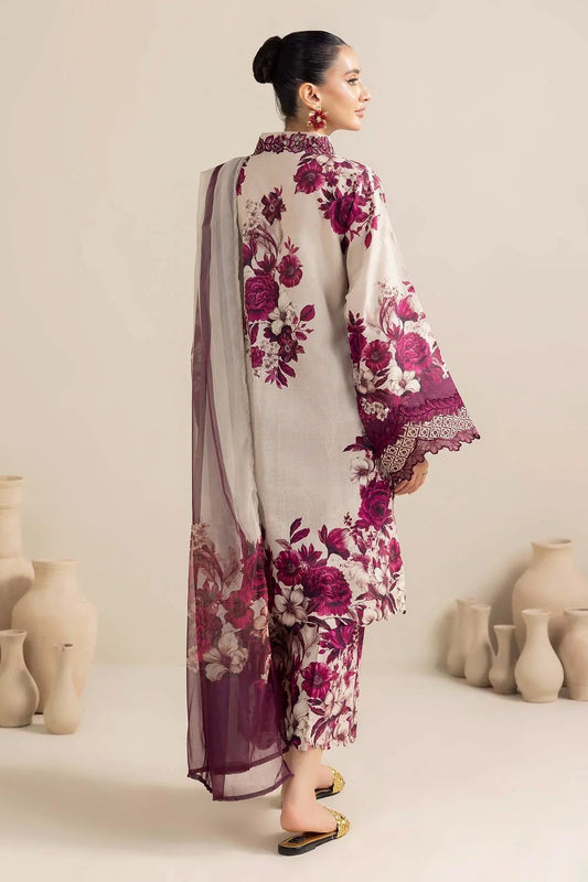 Digital Print Silk 3pcs(mehroon phool)