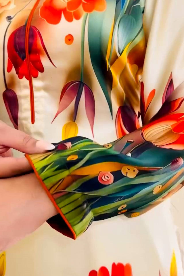 Digital Print Silk 3pcs (3D FLOWERS)