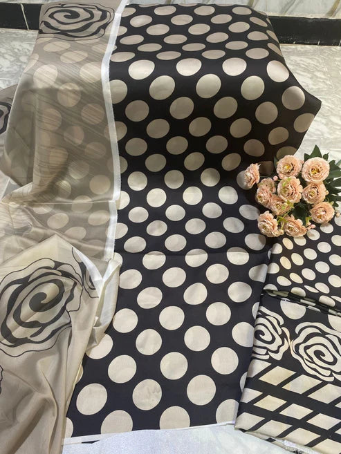 Digital Print Silk 3pcs (POLKA.)