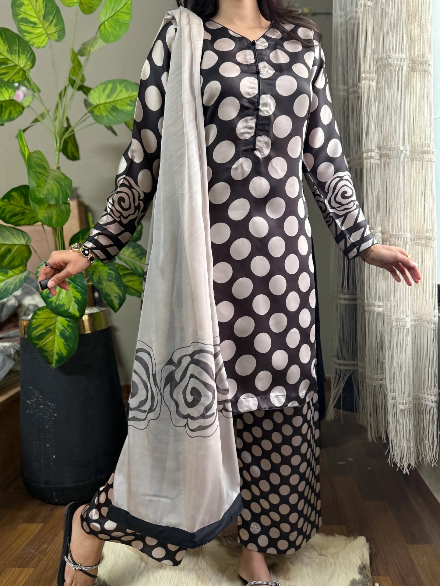 Digital Print Silk 3pcs (POLKA.)