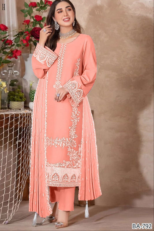 3 Piece Unstitched Dress