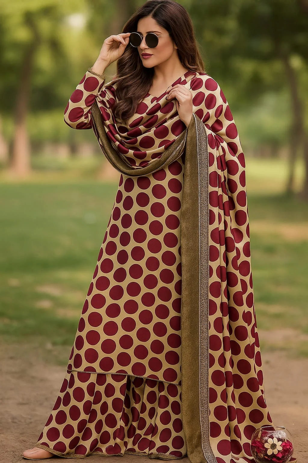 Digital Print Silk 3pcs (POLKA.)