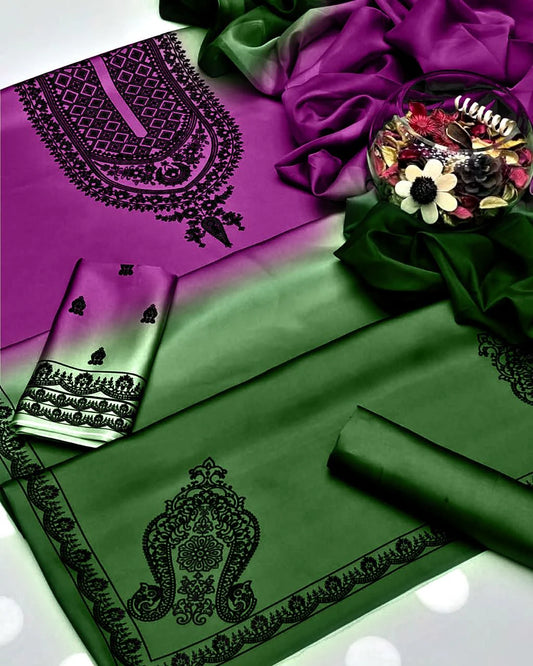 Digital Printed Silk 3 pcs