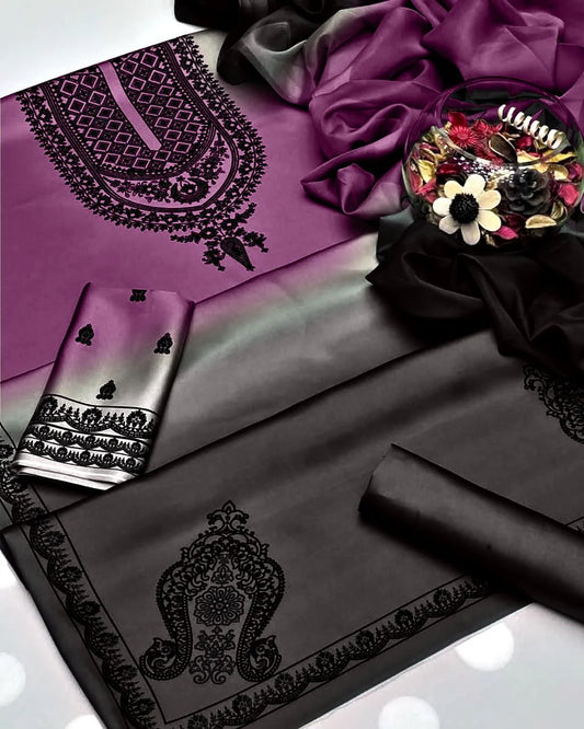 Digital Printed Silk 3 pcs