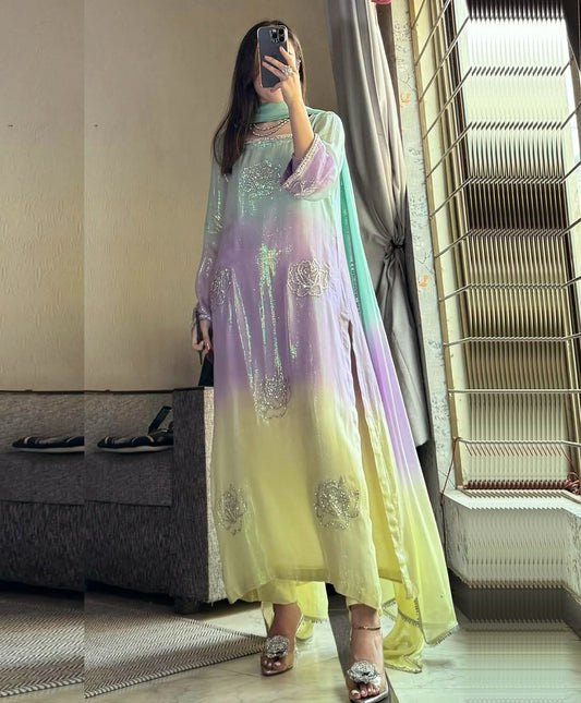 Digital Print Silk 3pcs